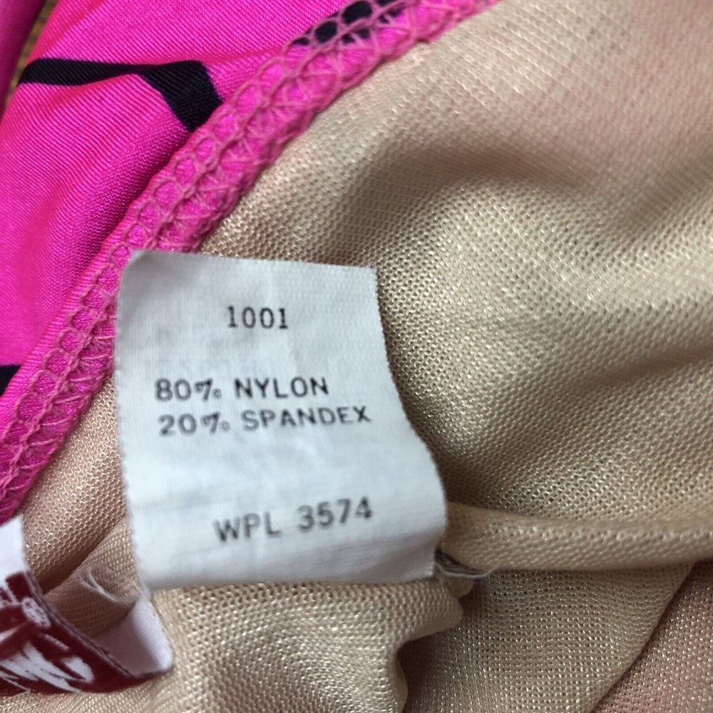 Cole of California Womens Swimsuit Size 10 Pink Black One Piece Vintage 1980s - Picture 10 of 10